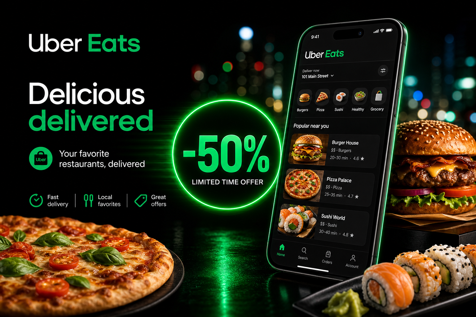 Uber Eats -50%